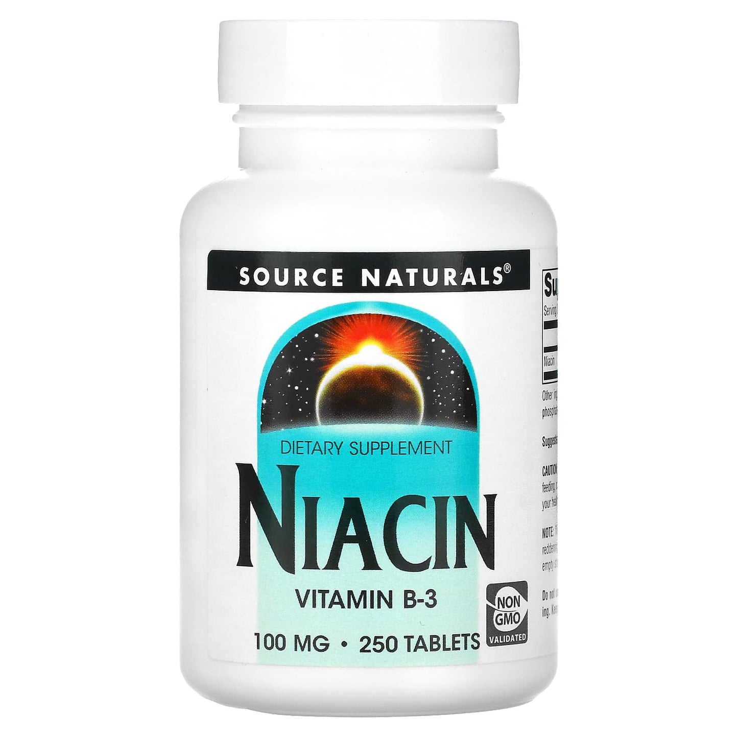 Source Naturals, Niacin, 100 mg, 250 Tablets - Image 1