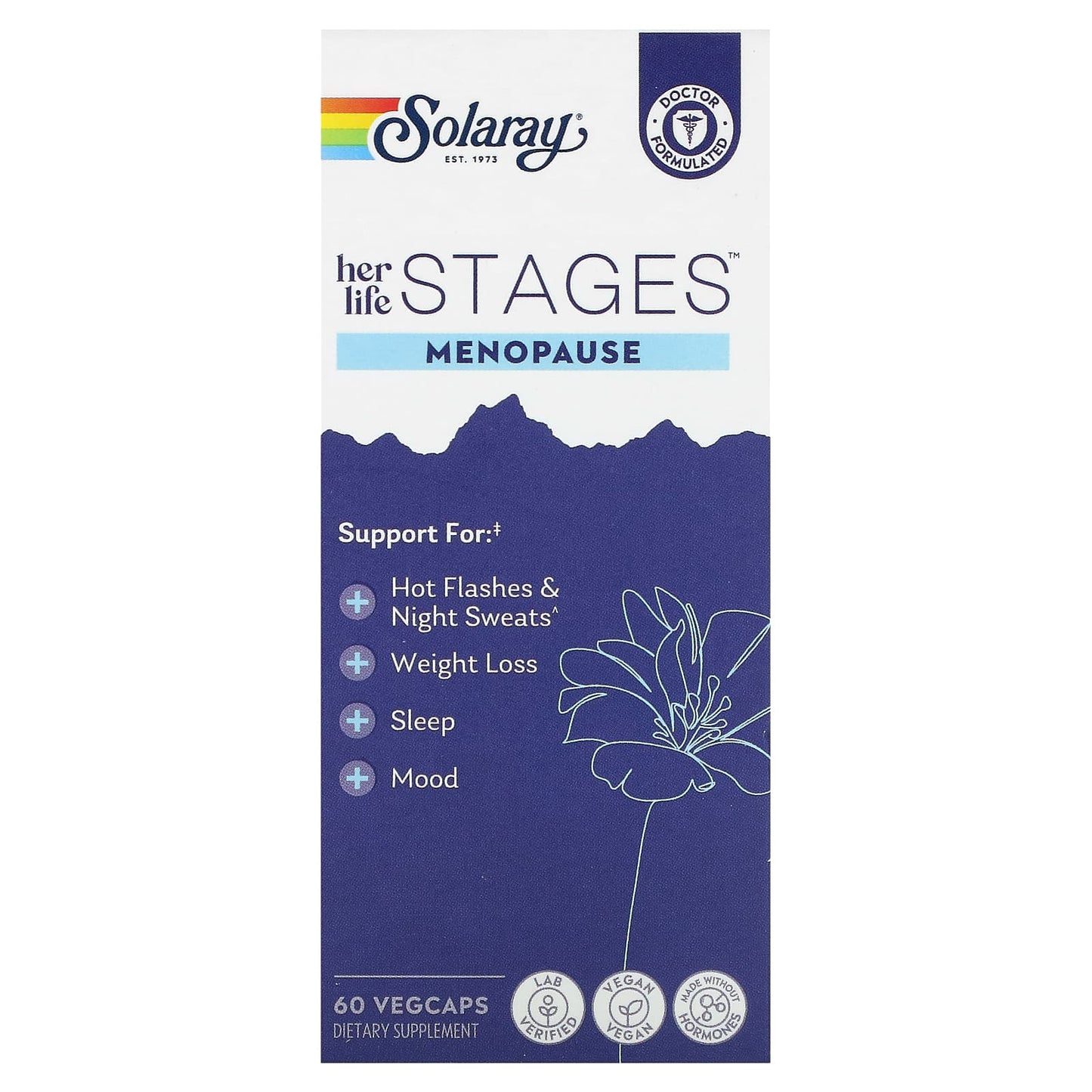 Solaray, Her Life Stages, Menopause, 60 Vegcaps - Image 1
