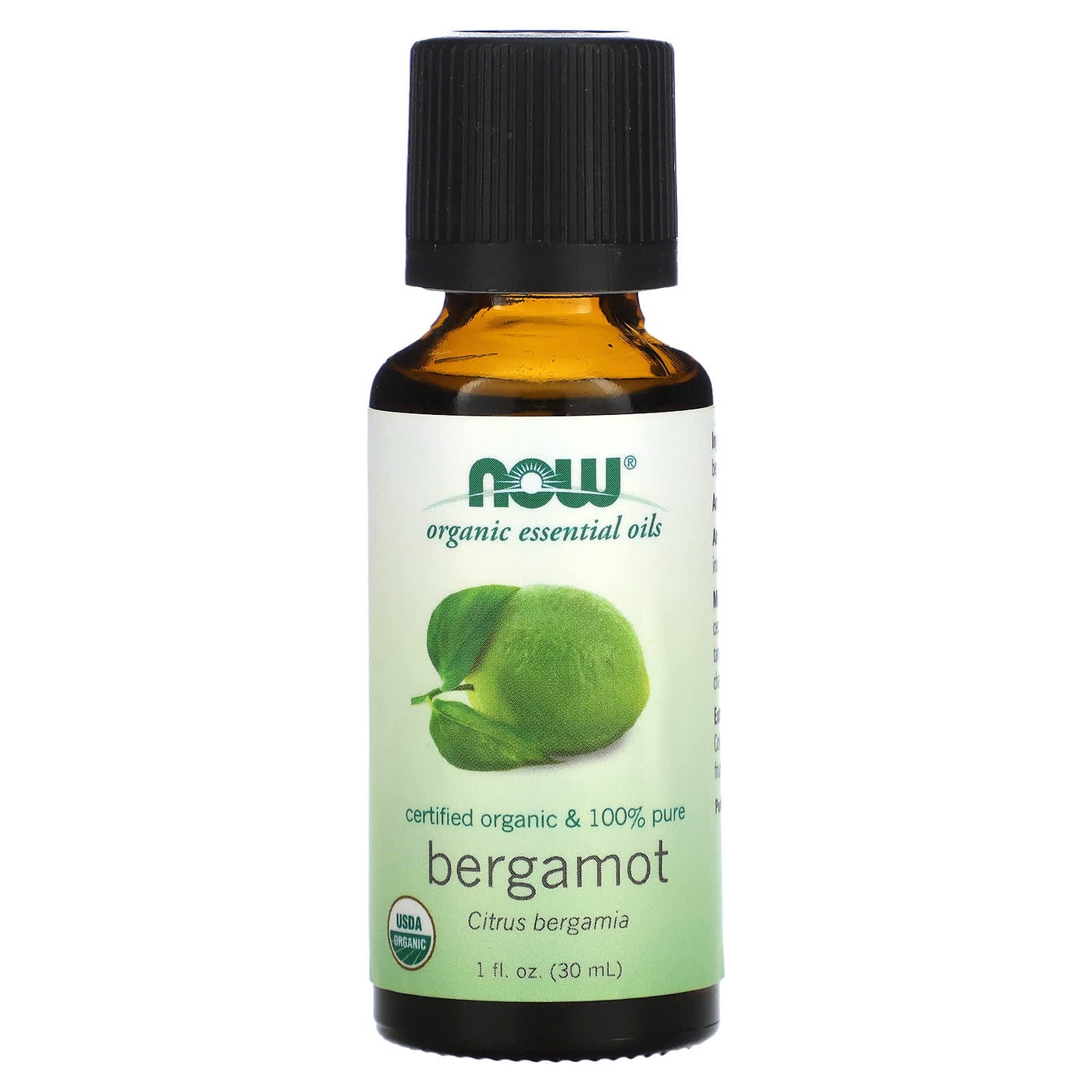 NOW Foods, Organic Essential Oils, Bergamot, 1 fl oz (30 ml) - Image 1