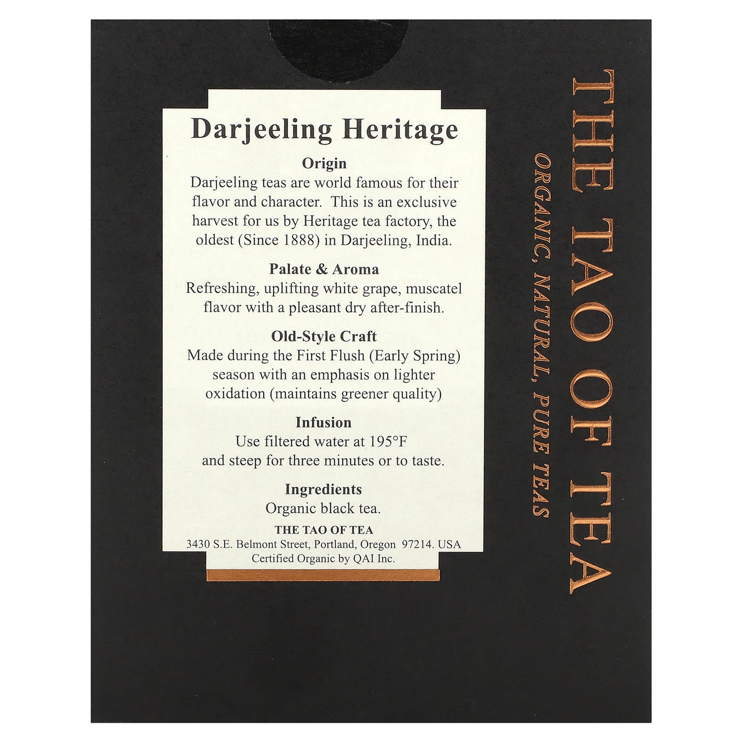 The Tao of Tea, Organic Darjeeling Heritage, Black Tea, 15 Pyramid Sachets, 1.32 oz (37.5 g) - Image 2