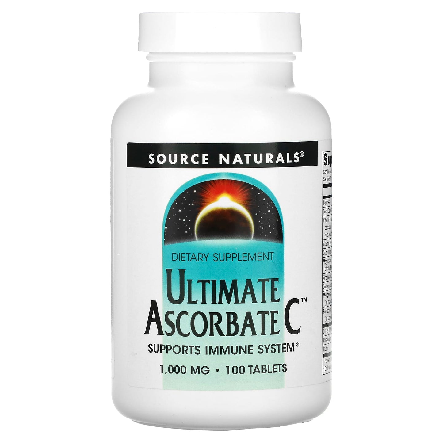 Source Naturals, Ultimate Ascorbate C, 1,000 mg, 100 Tablets - Image 1