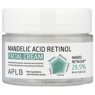 APLB Mandelic Acid Retinol Facial Cream for Anti-Aging Care, 1.86 fl oz