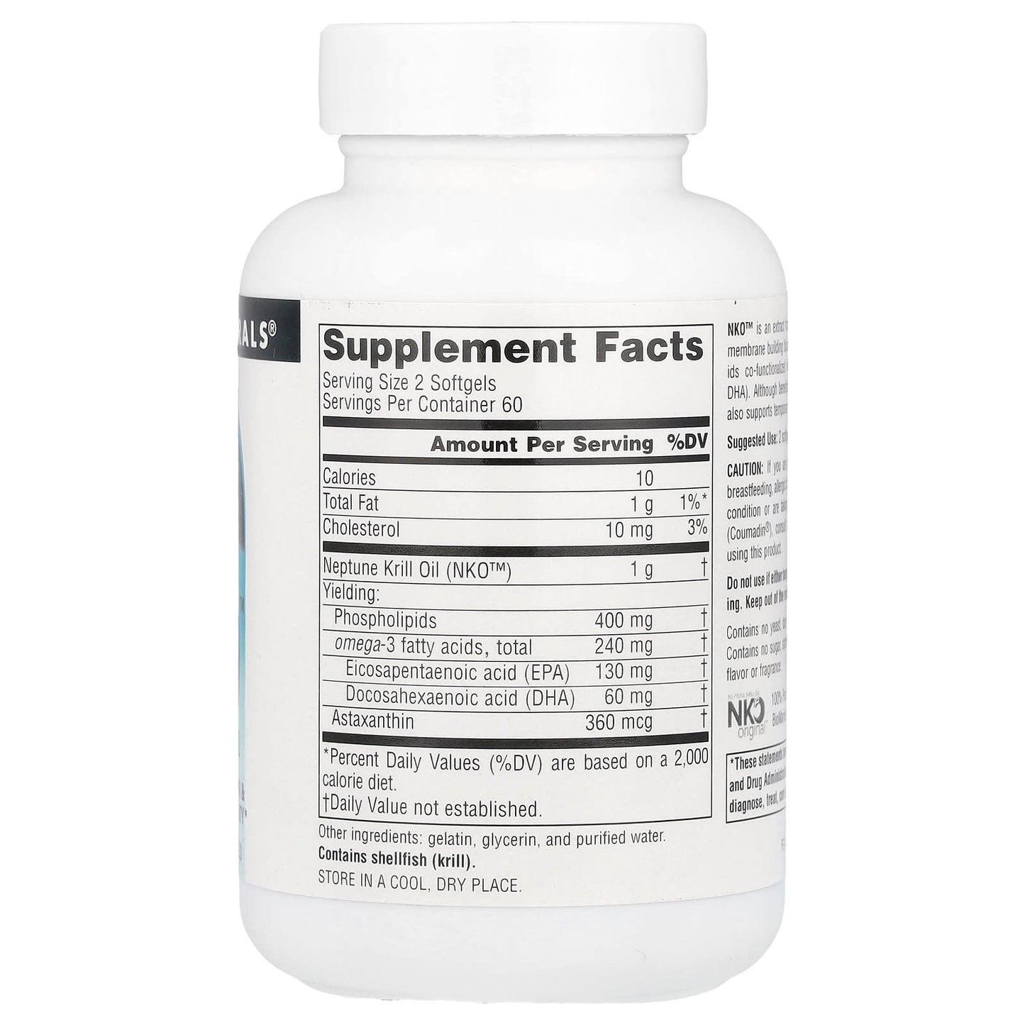 Source Naturals, NKO™, Neptune Krill Oil, 500 mg, 120 Softgels - Image 2