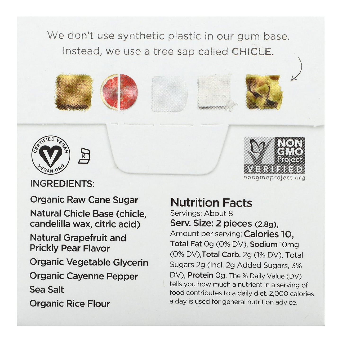 Simply Gum, Chewing Gum, Cleanse, Grapefruit, Prickly Pear, Cayenne, Sea Salt, 15 Pieces - Image 2