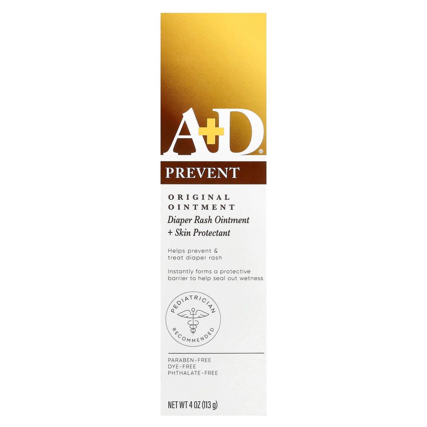 A+D Diaper Rash Ointment & Skin Protectant, 4 oz (113g) - Relieves Chapped Skin - Image 2