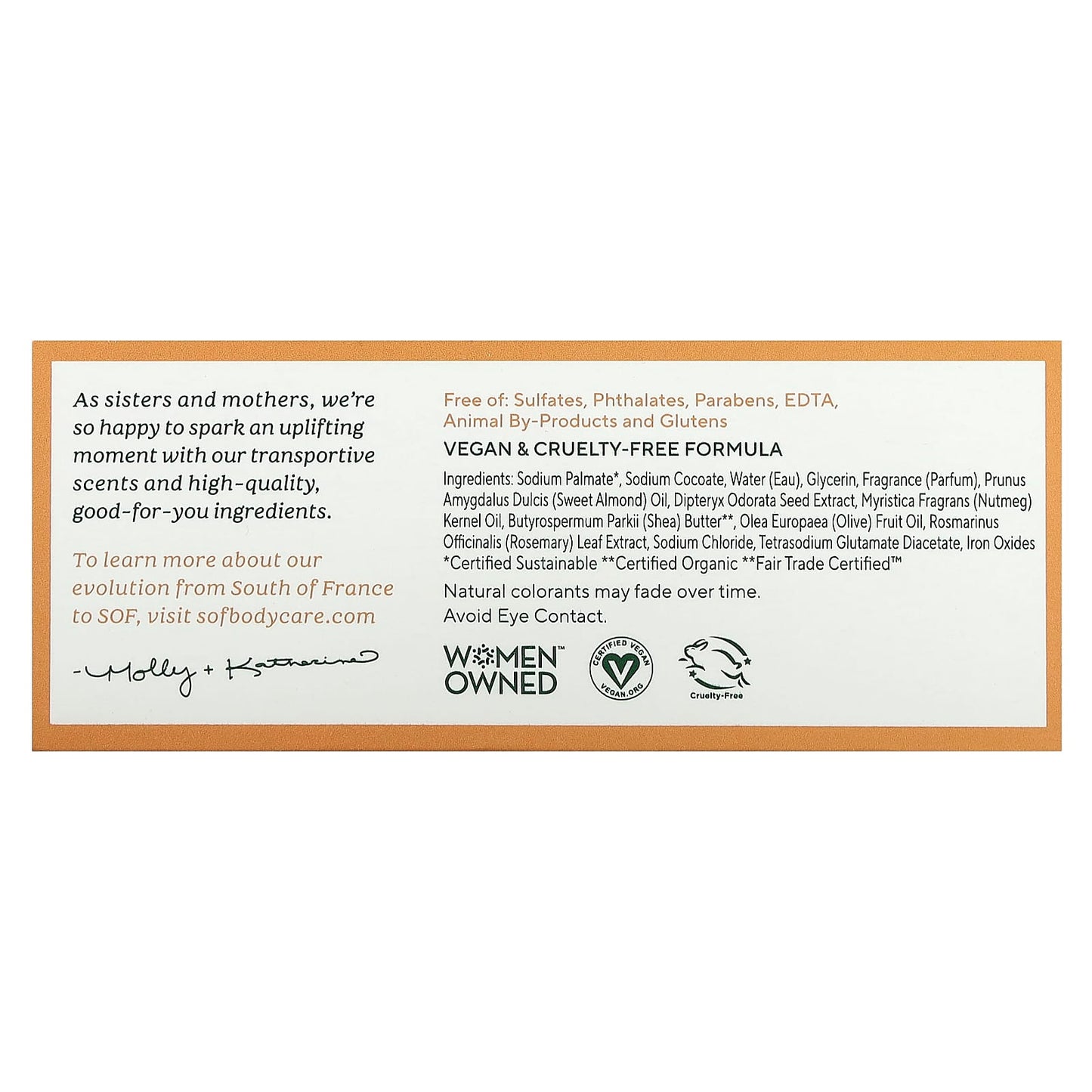 SoF, Triple Milled Bar Soap with Shea Butter, Sweet Almond, 6 oz (170 g) - Image 2