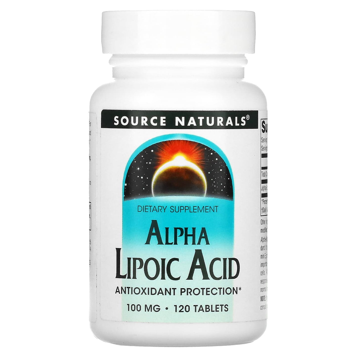 Source Naturals, Alpha Lipoic Acid, 100 mg, 120 Tablets - Image 1