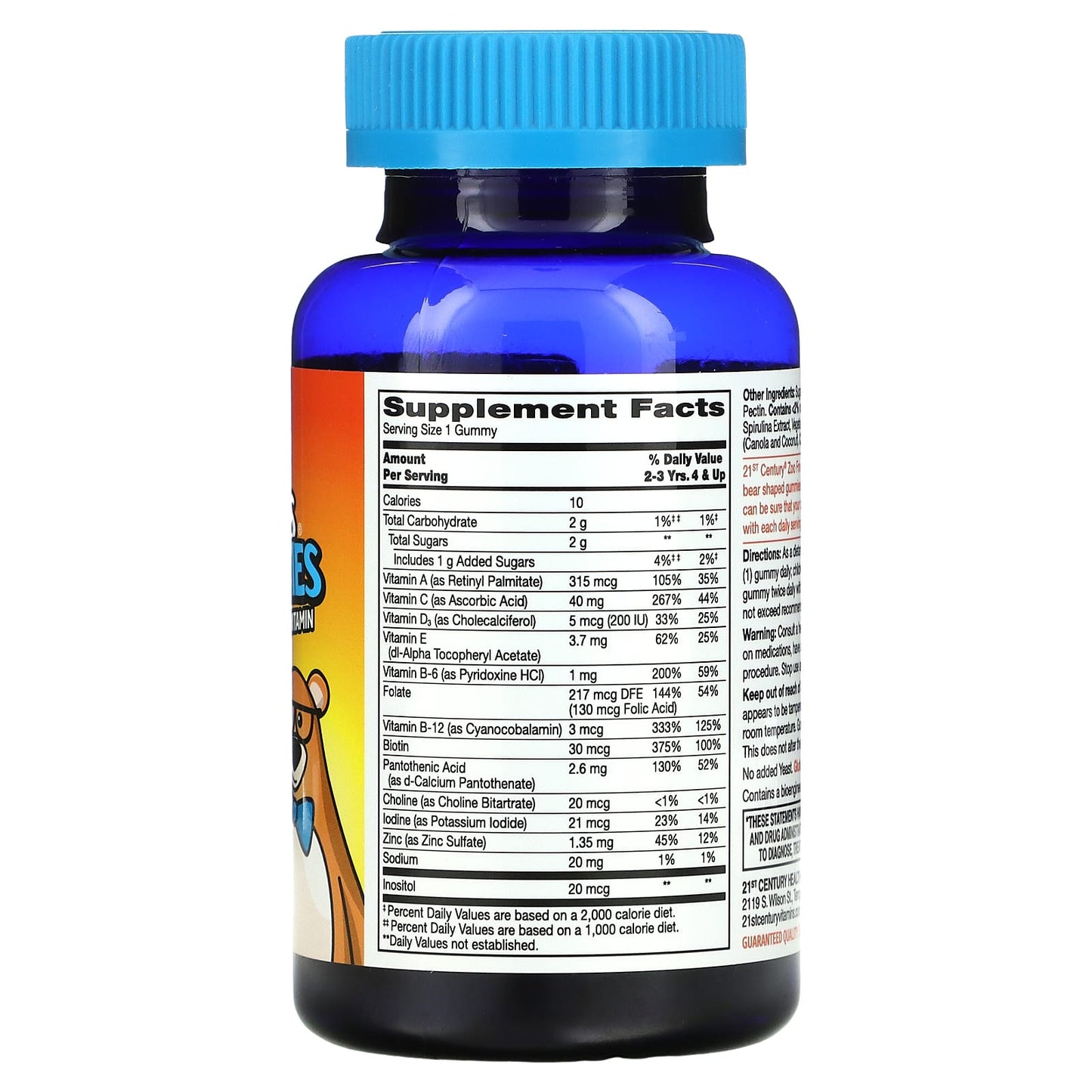 21st Century Zoo Friends Multi Gummies Plus Extra C for Kids - Gluten Free & Delicious - Image 2