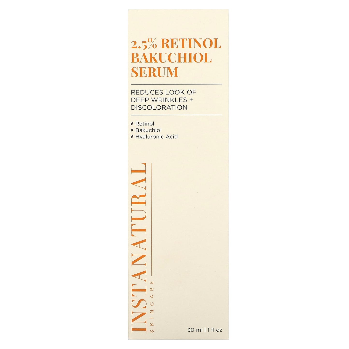 InstaNatural 2.5% Retinol Bakuchiol Serum - Reduces Wrinkles & Discoloration - Image 2