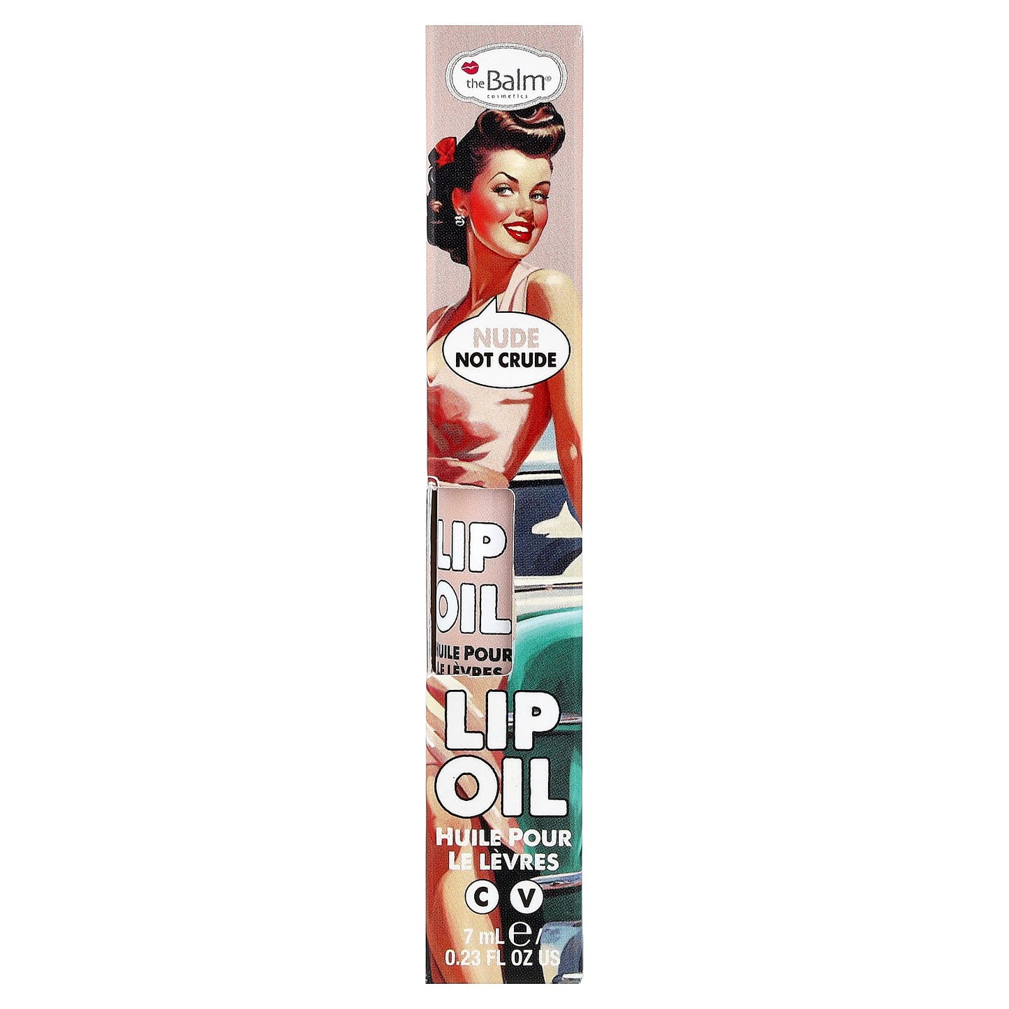 theBalm Cosmetics, Lip Oil, Nude Not Crude, 0.23 fl oz (7 ml) - Image 2