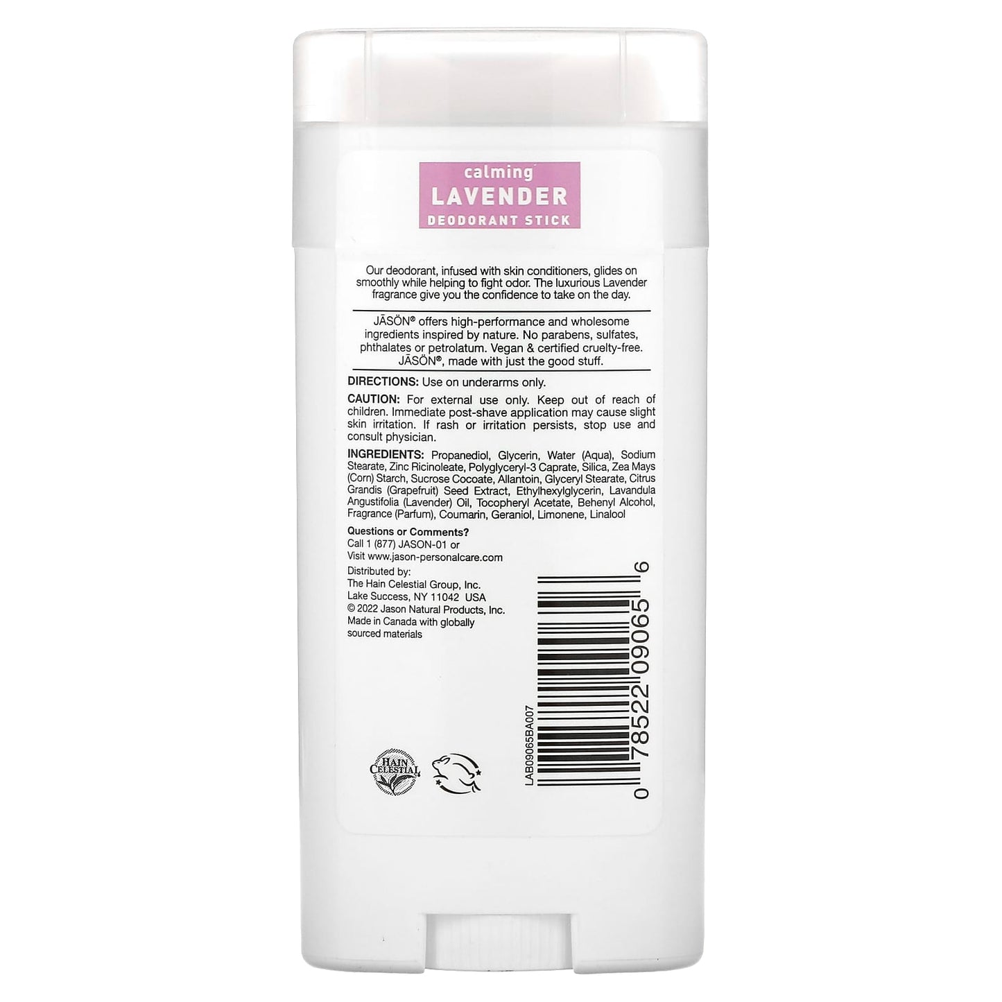 "Jason Natural Calming Lavender Deodorant Stick, 2.5 oz, Cruelty-Free and Vegan" - Image 2
