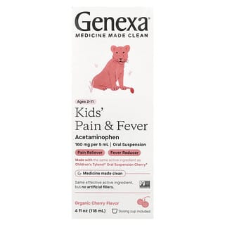 Genexa Kids' Pain & Fever Relief, Organic Cherry, 4 fl oz