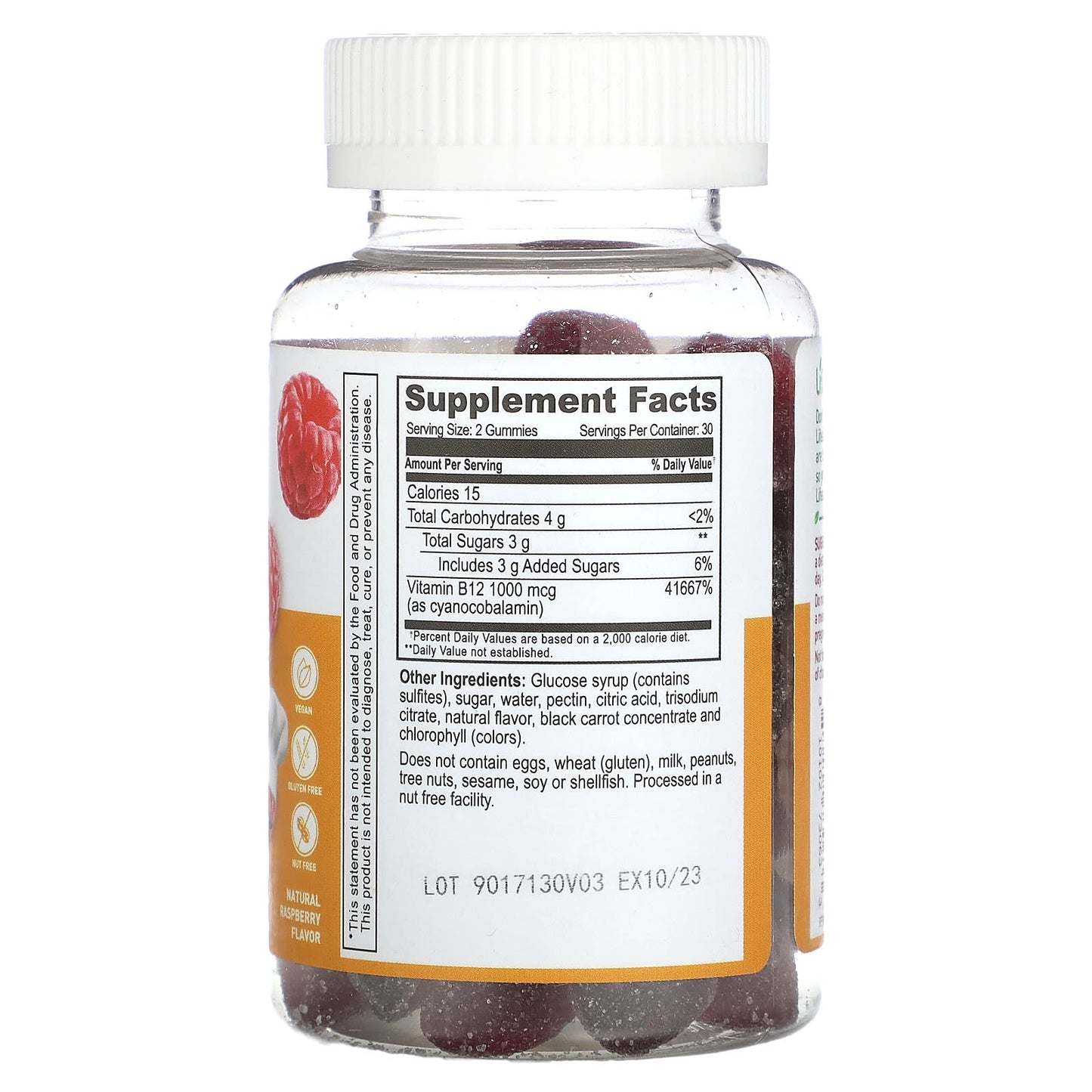 Lifeable, Kids Vitamin B12 Gummies, Natural Raspberry, 60 Gummies (500 mg per Gummy) - Image 2