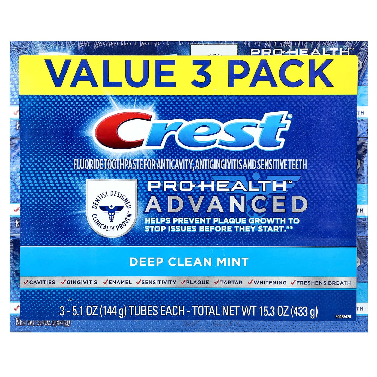 Crest Pro-Health Advanced Deep Clean Mint Toothpaste, 3 Pack, 5.1 Oz - Image 2