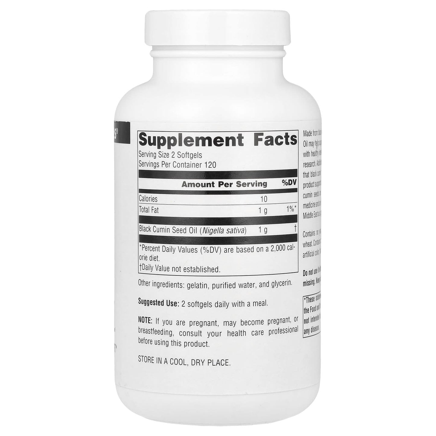 Source Naturals, Black Seed Oil, 240 Softgels - Image 2