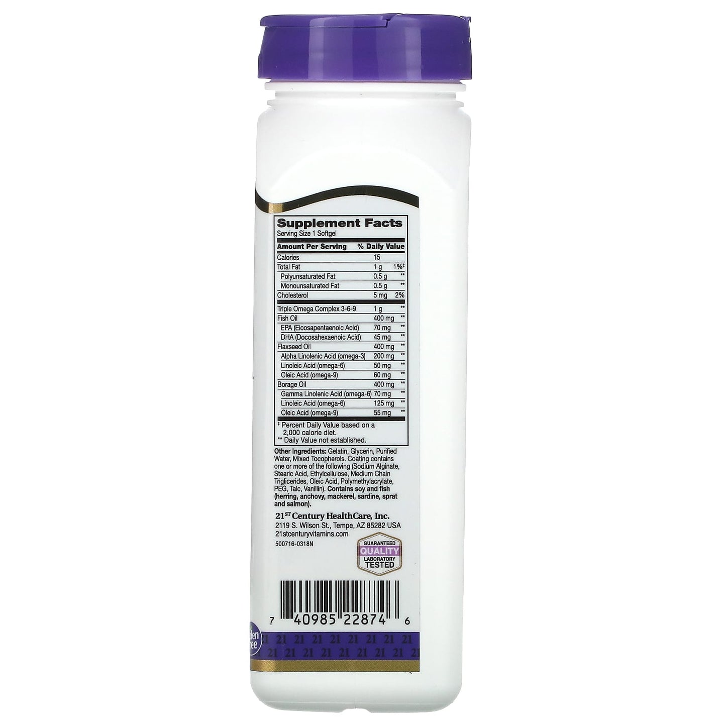 Triple Omega Complex 3-6-9 Heart Health Dietary Supplement - Image 2