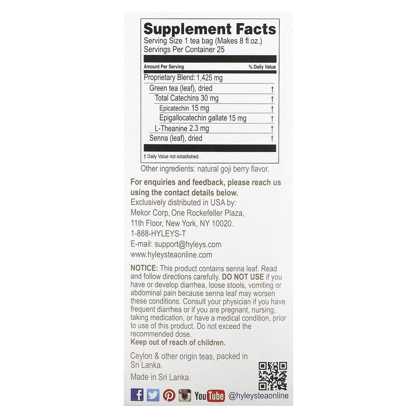 Hyleys Tea Slim Tea with Goji Berry for Weight Loss and Detox - Image 2