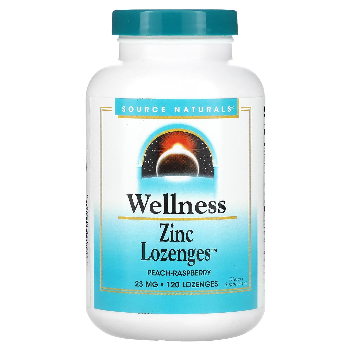 Source Naturals, Wellness Zinc Lozenges™, Peach-Raspberry, 23 mg, 120 Lozenges - Image 1