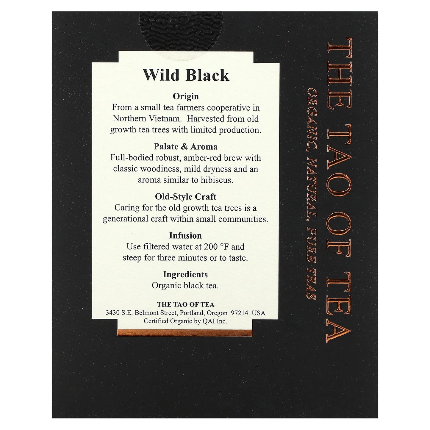The Tao of Tea, Organic Black Tea, Wild Black, 15 Pyramid Sachets, 1.32 oz (37.5 g) - Image 2