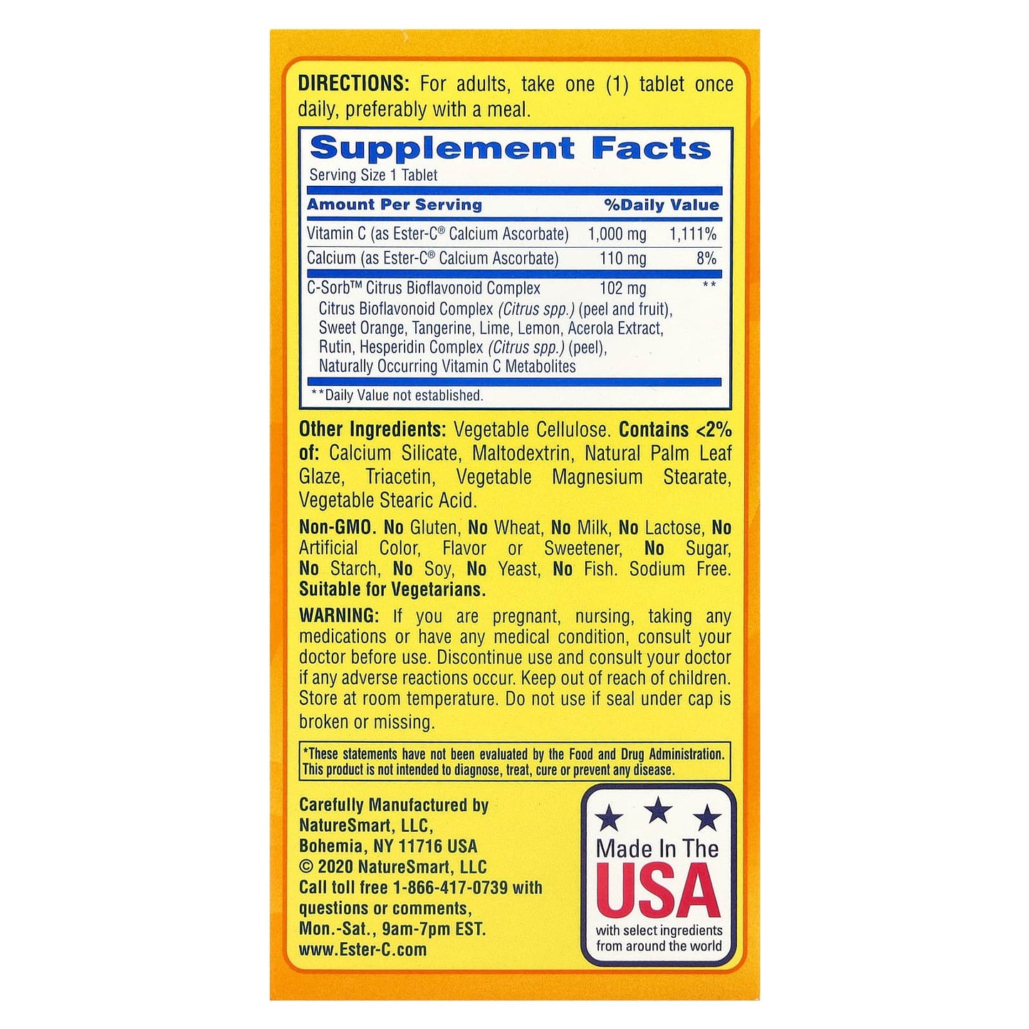 EsterC 24 Hour Immune Support, 1000mg, 60 Tablets, Vitamin C Supplement - Image 2