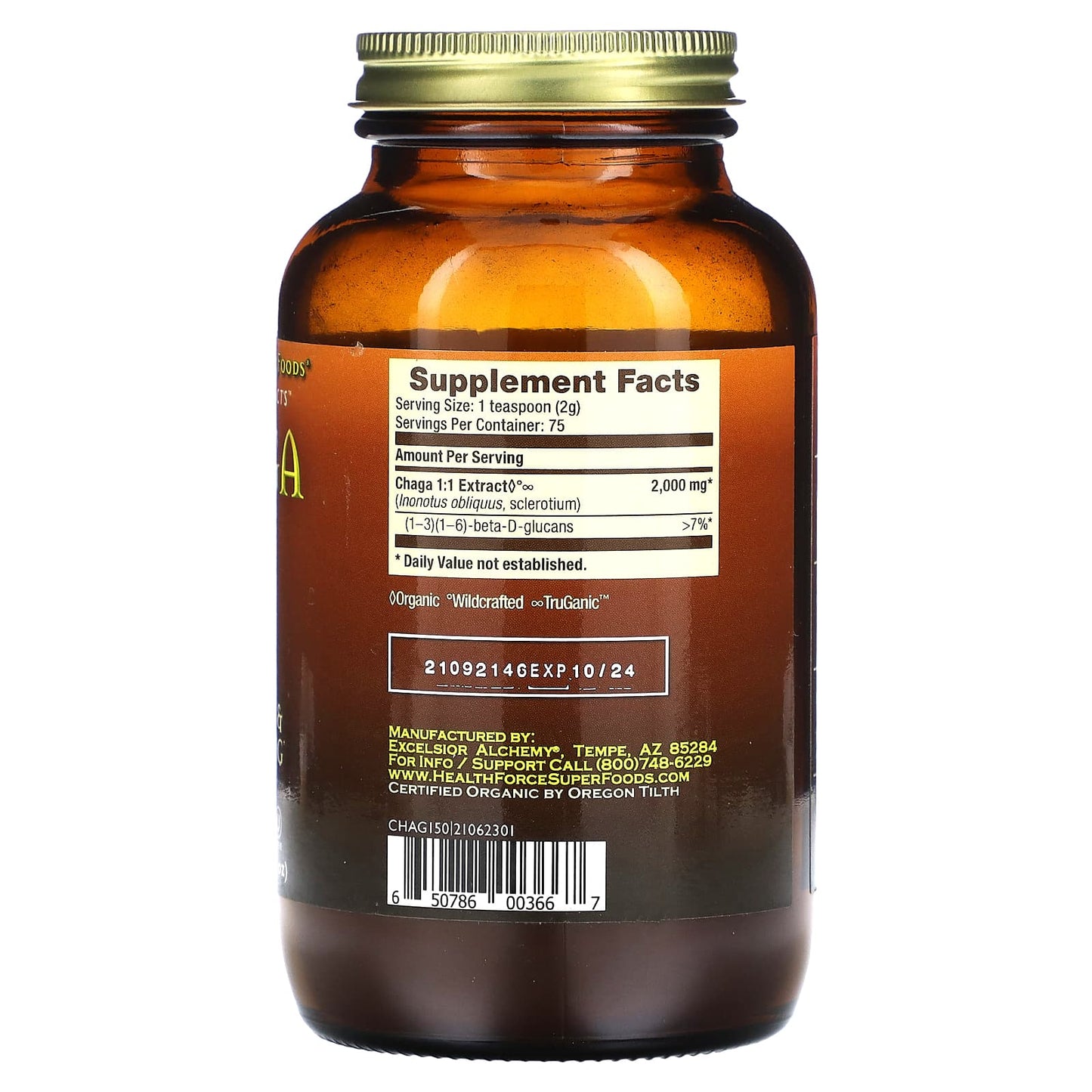 USDA Organic Chaga Dietary Supplement for Radiance & Well-being - Image 2