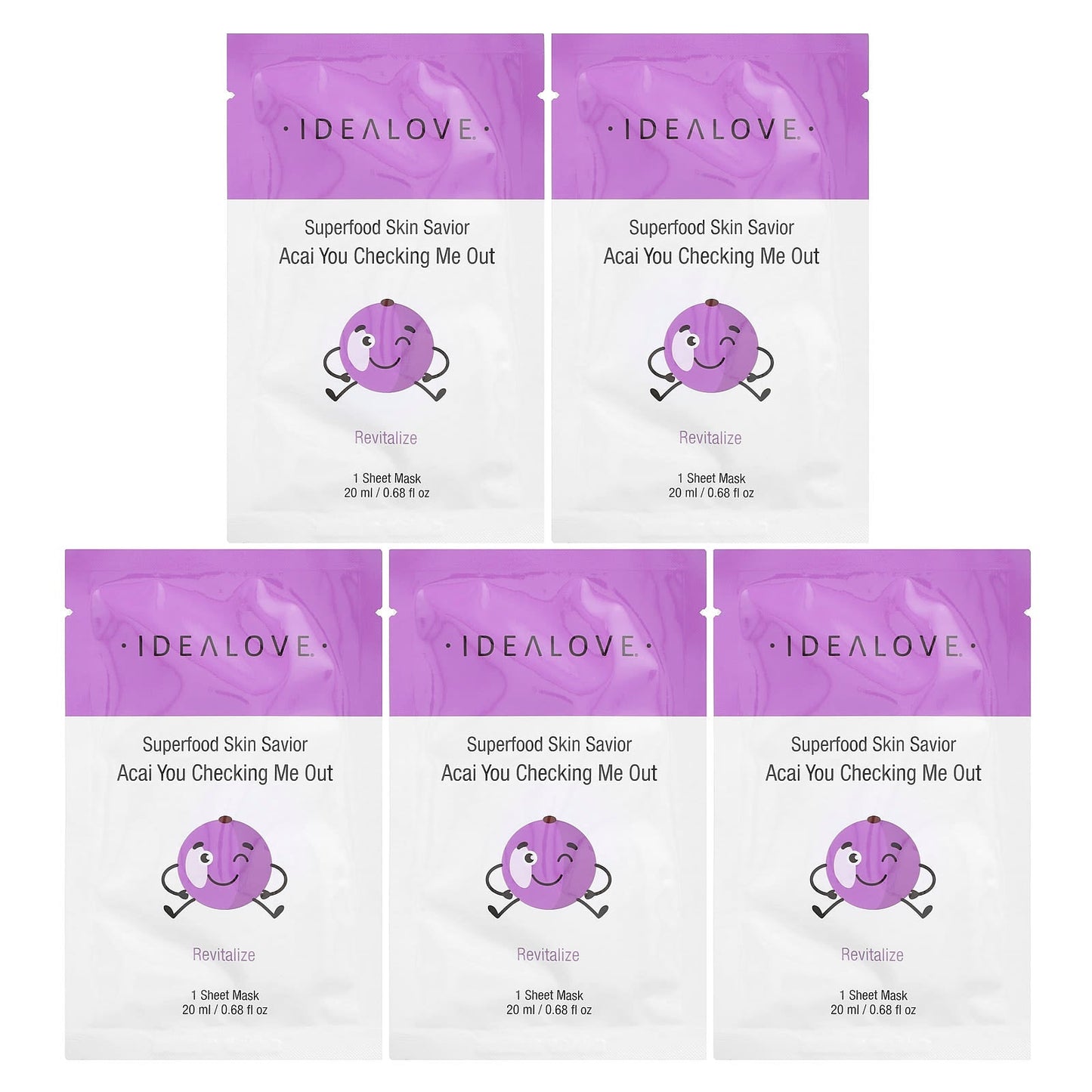 Revitalize Your Skin with Acai Berry Sheet Masks by Idealove - Image 1
