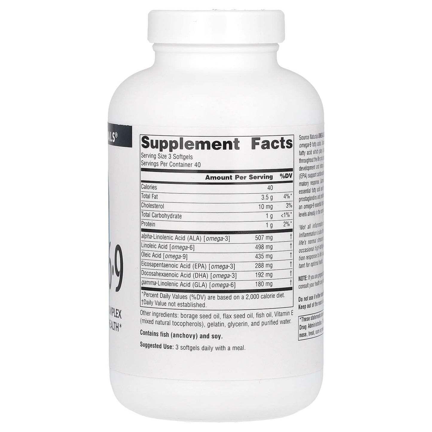 Source Naturals, Omega 3-6-9, 120 Softgels - Image 2