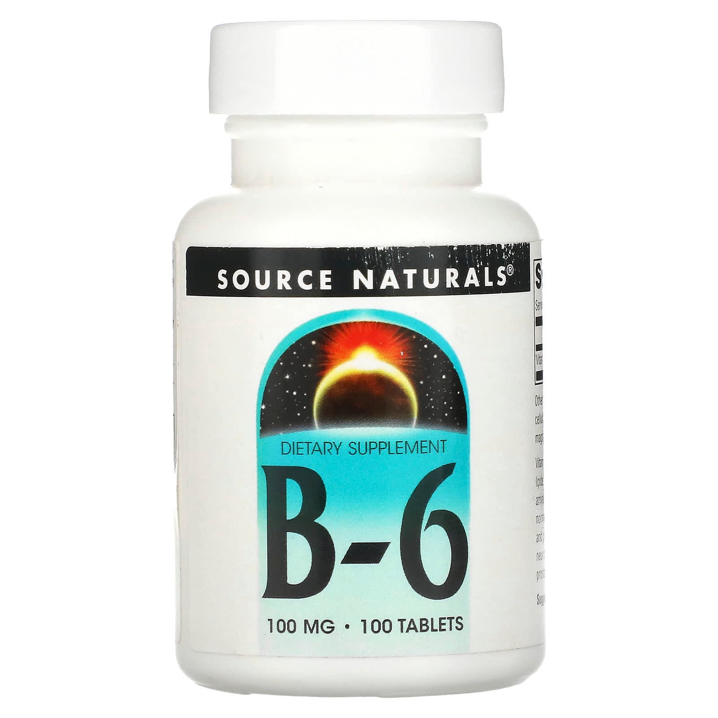 Source Naturals, B-6, 100 mg, 100 Tablets - Image 1