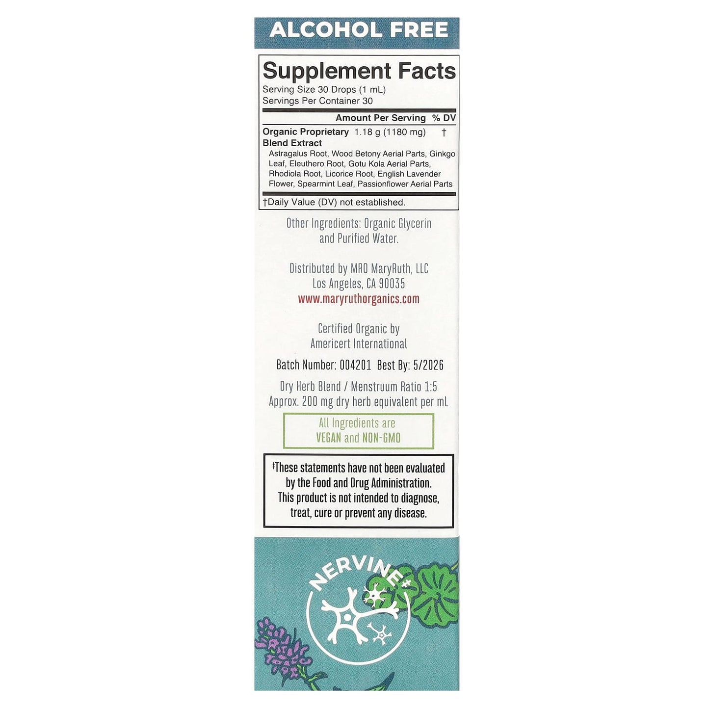 MaryRuth's, Organic Kids Focus & Attention Liquid Extract, Alcohol Free, 1,180 mg, 1 fl oz (30 ml) - Image 2