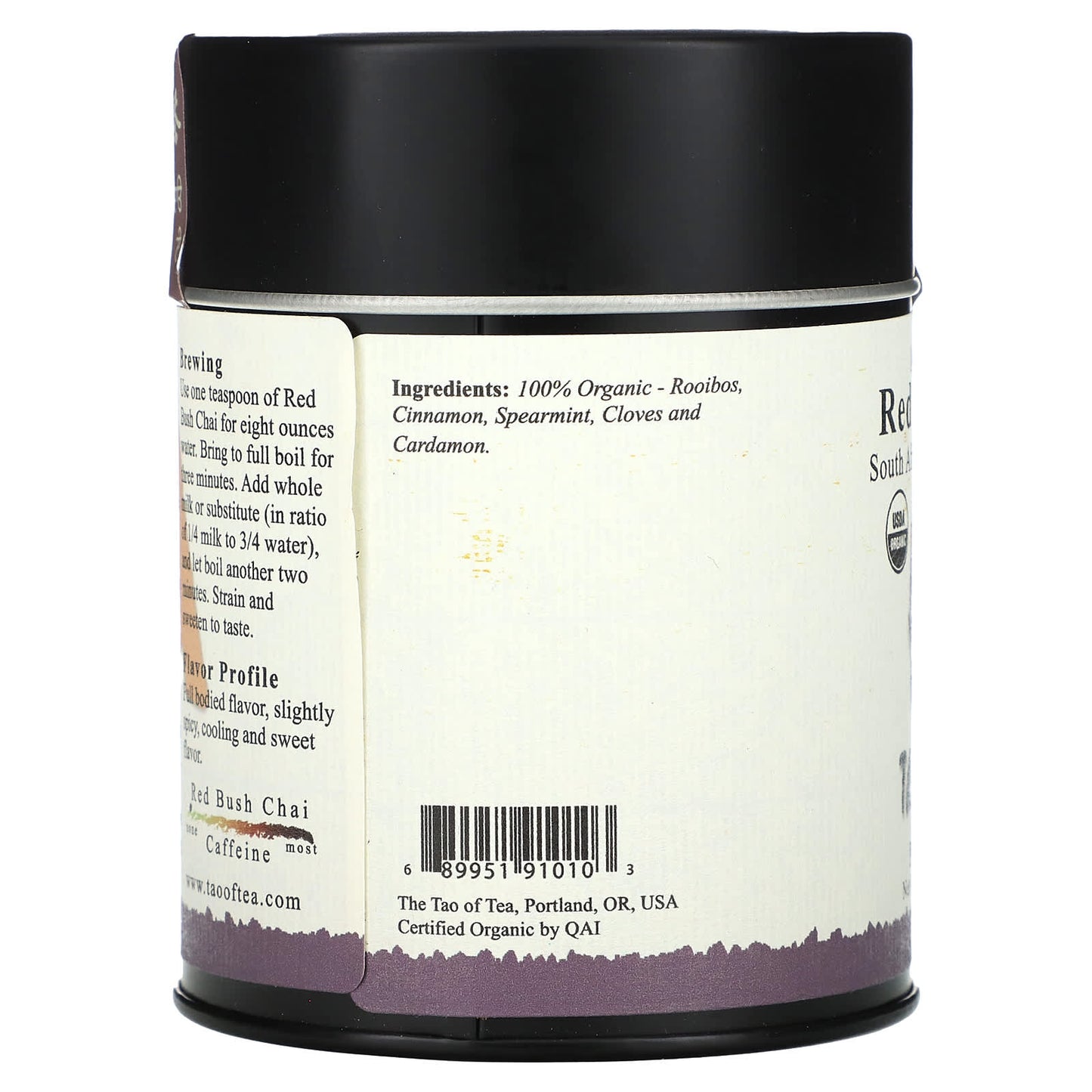 The Tao of Tea, 100% Organic South African Rooibos & Spices, Red Bush Chai, 4 oz (114 g) - Image 2