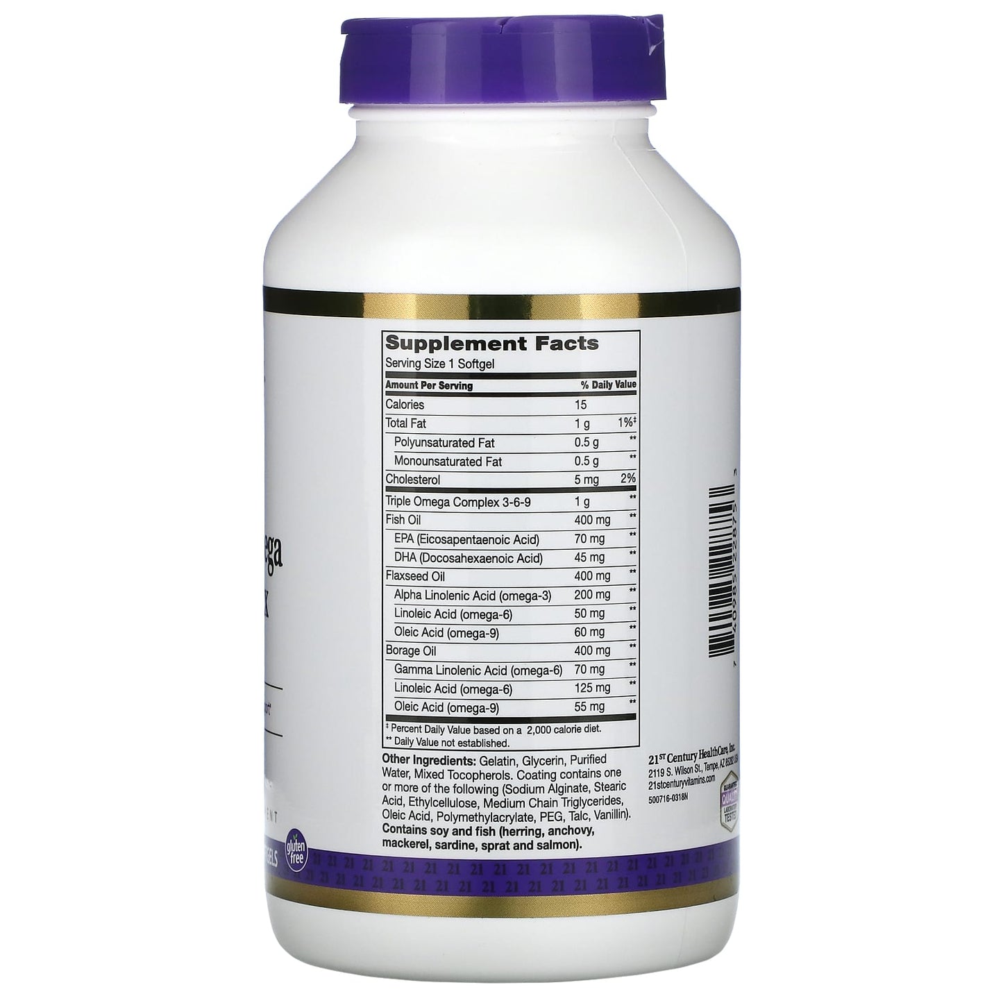 Triple Omega Complex 3-6-9 Heart Health Dietary Supplement - Image 2