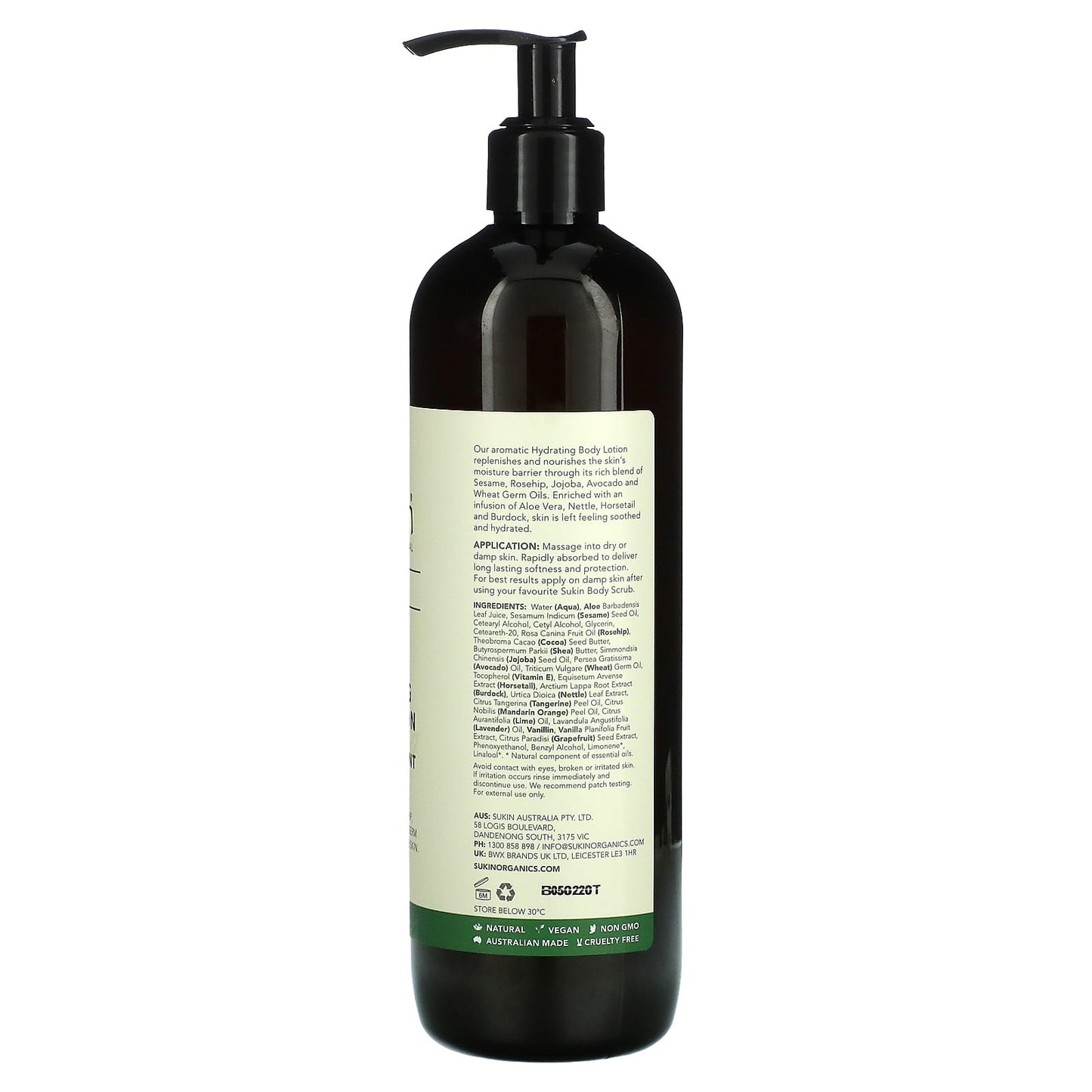 Sukin, Signature, Hydrating Body Lotion, 16.9 fl oz (500 ml) - Image 2