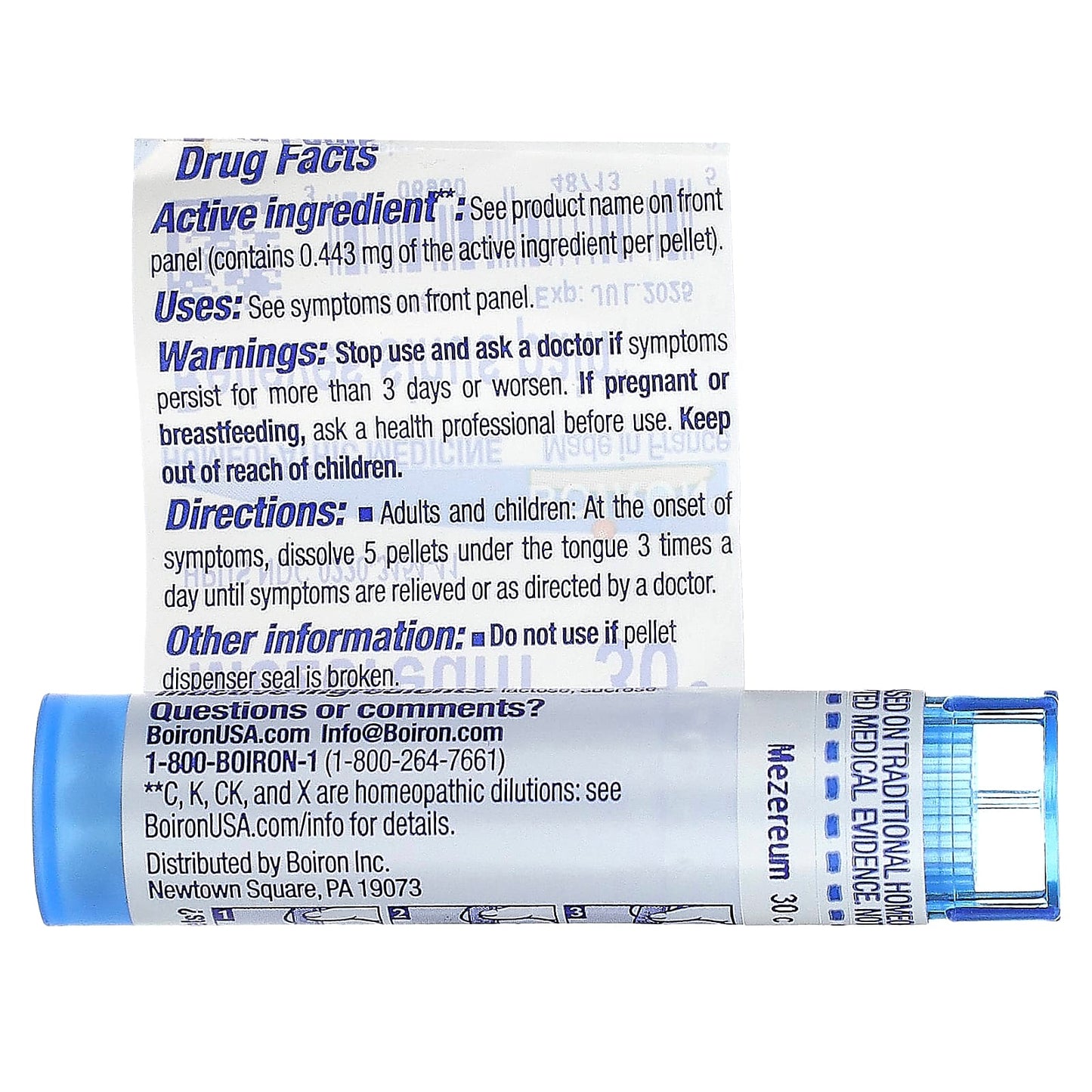 Boiron Mezereum 30C Sinus Pain Relief - 80 Pellets for Adults & Children - Image 2