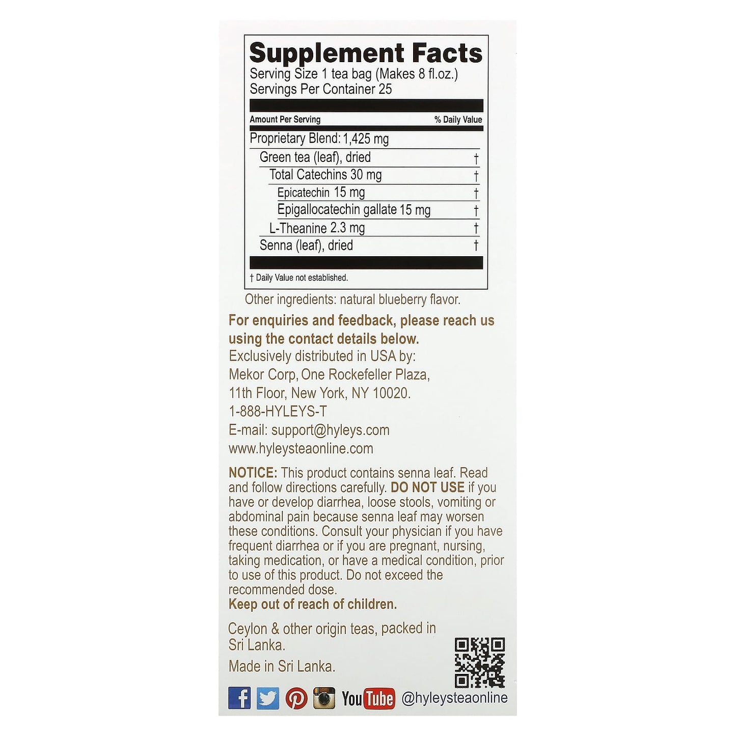 Natural Weight Loss Support with Hyleys Tea Blueberry - Image 2