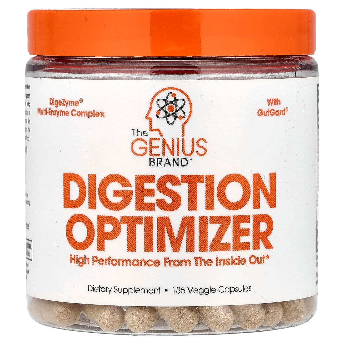 The Genius Brand, Digestion Optimizer, 135 Veggie Capsules - Image 1