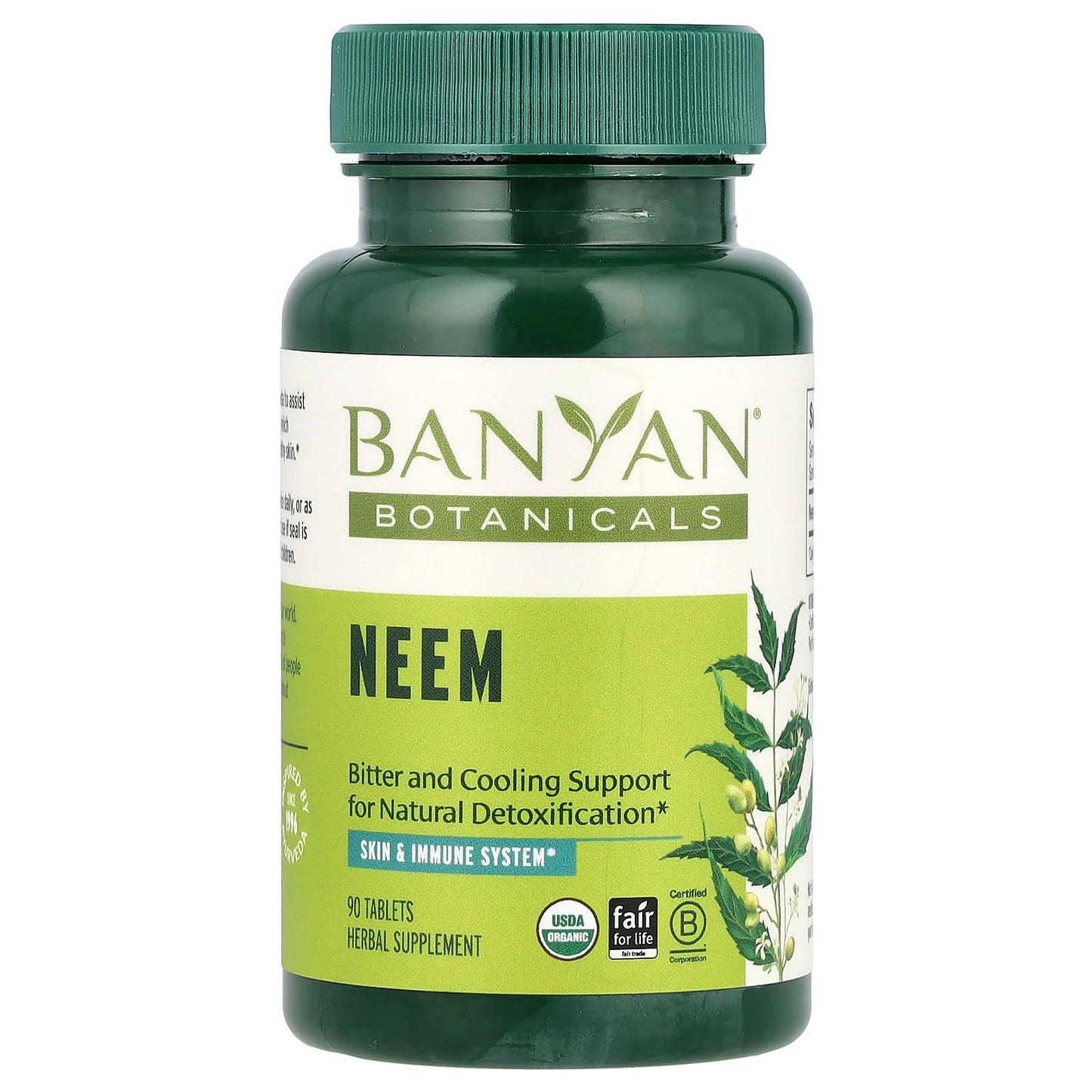Neem Tablets for Immune & Skin Support by Banyan Botanicals - Image 1
