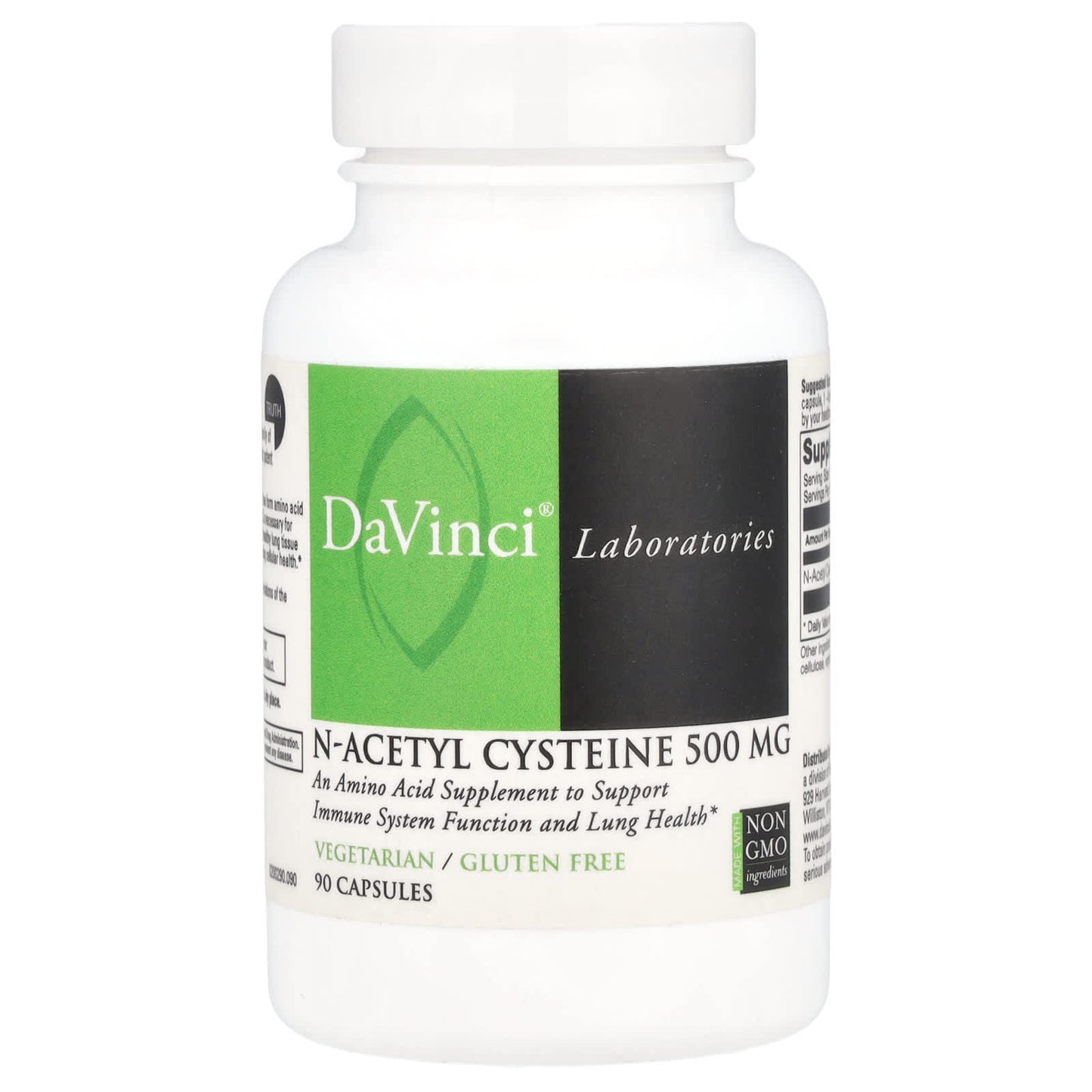 DaVinci Labs N-Acetyl Cysteine Supplement 500mg for Immune System & Lung Health - Image 1