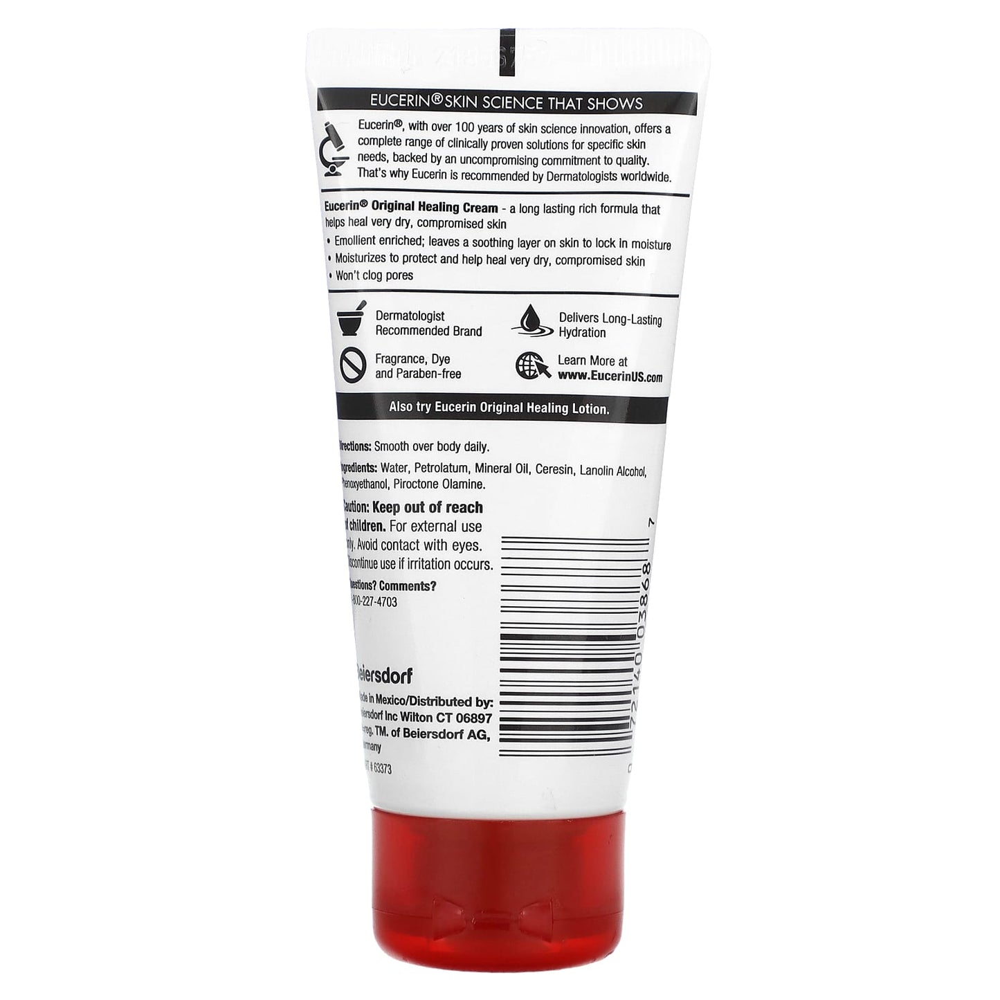 Eucerin Original Healing Cream for Extremely Dry & Compromised Skin, 2 oz - Image 2