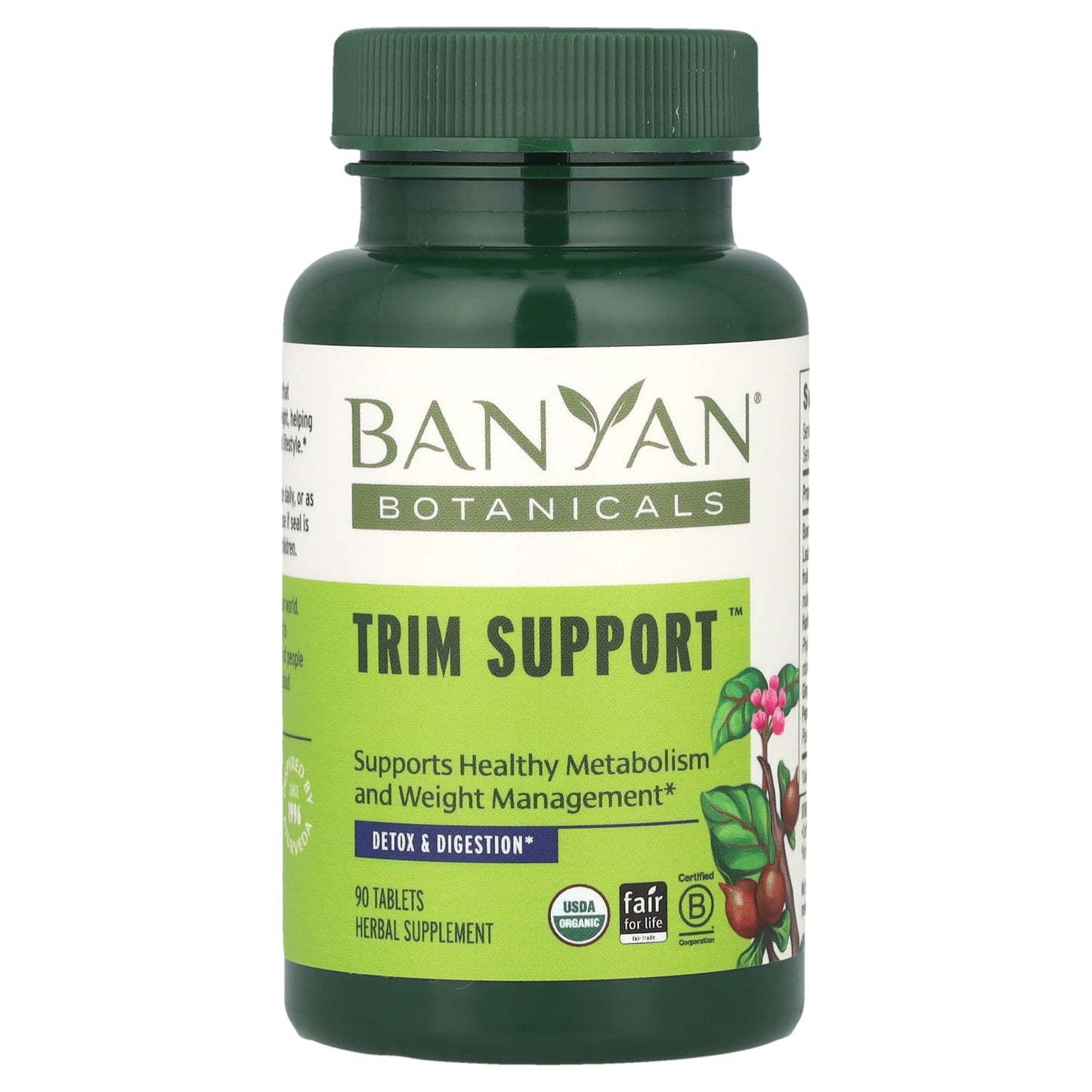 Banyan Botanicals Trim Support USDA Organic Weight Management Tablets - Image 1