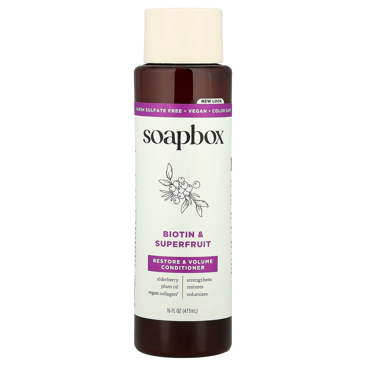 Soapbox, Restore & Volume Conditioner, Biotin & Superfruit, 16 fl oz (473 ml) - Image 1
