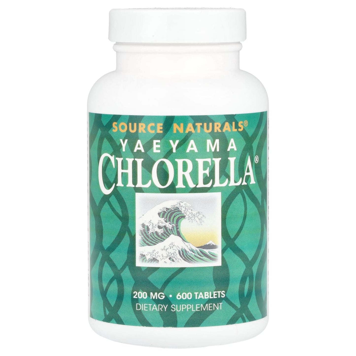 Source Naturals, Yaeyama Chlorella®, 200 mg, 600 Tablets, (20 mg per Tablet) - Image 1