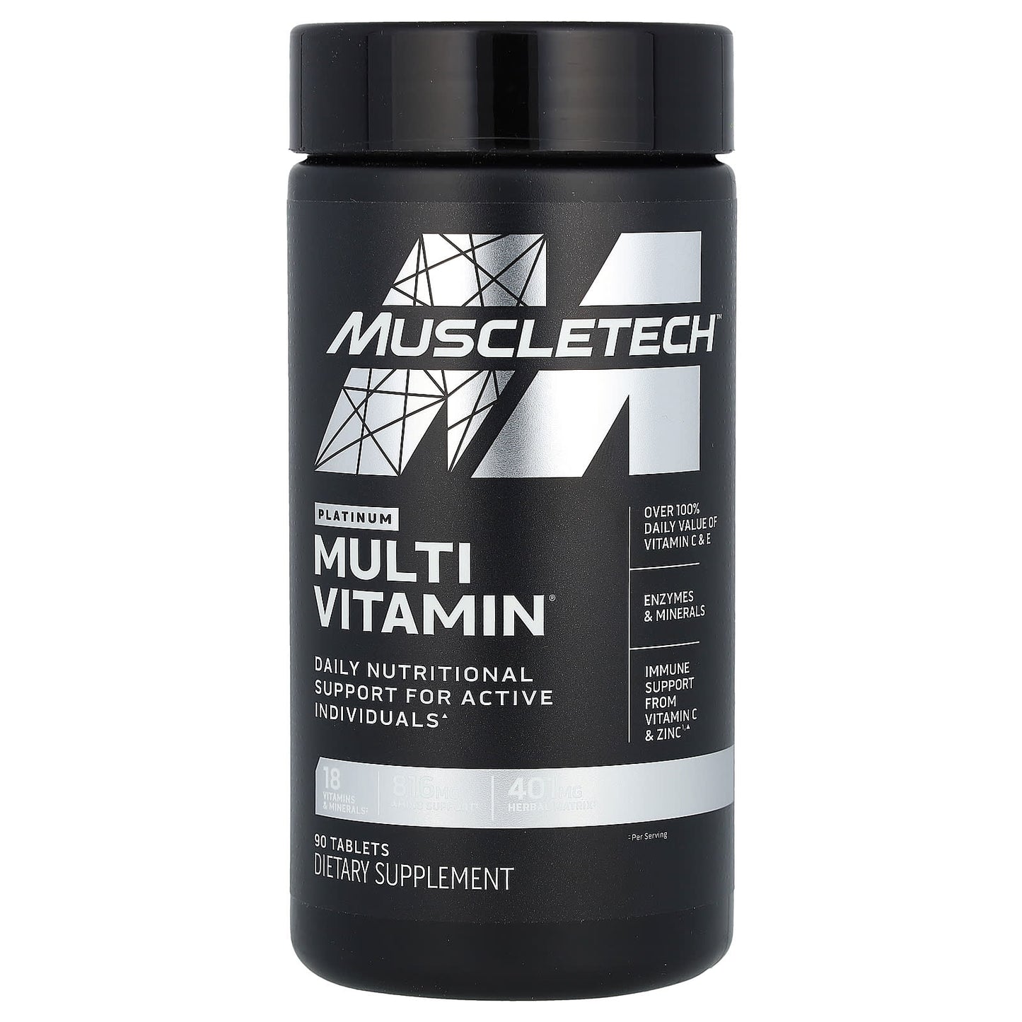 MuscleTech, Platinum MultiVitamin, 90 Tablets - Image 1