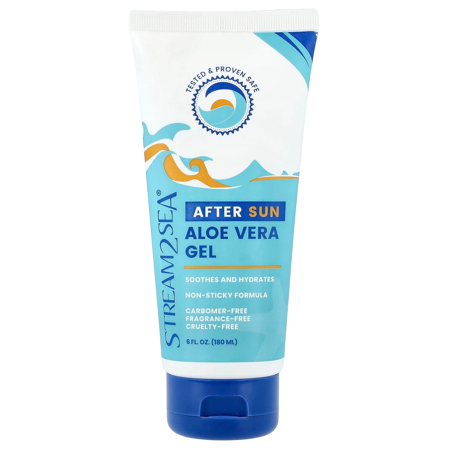 Stream2Sea, After Sun Aloe Vera Gel, Fragrance-Free, 6 fl oz (180 ml) - Image 1