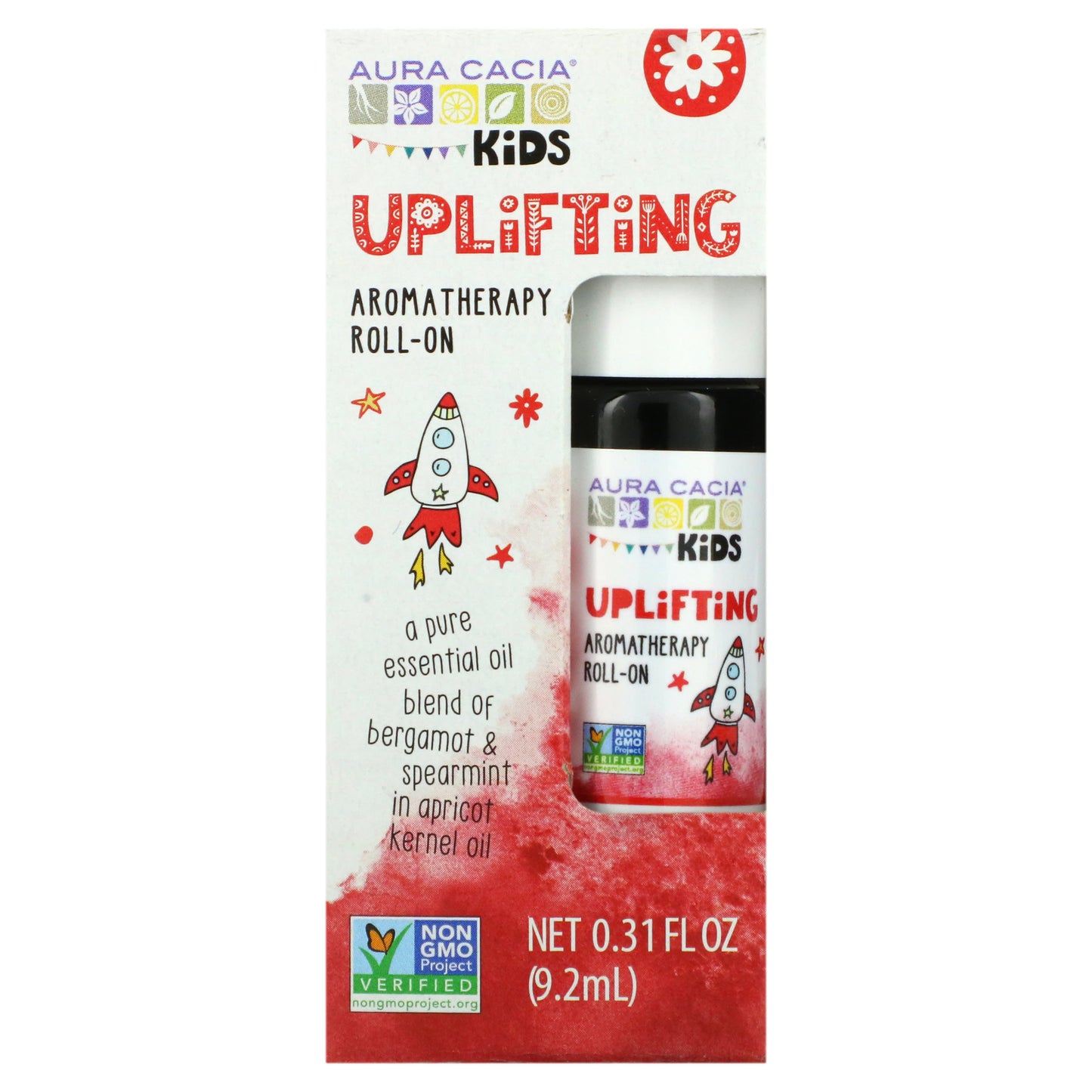 Aura Cacia Uplifting Kids Aromatherapy Roll-On Oil, Non-GMO, 0.31 fl oz - Image 2