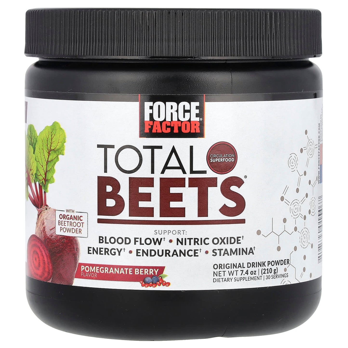 Unlock Energy & Endurance with Force Factor's Total Beets Original Drink Powder - Image 1