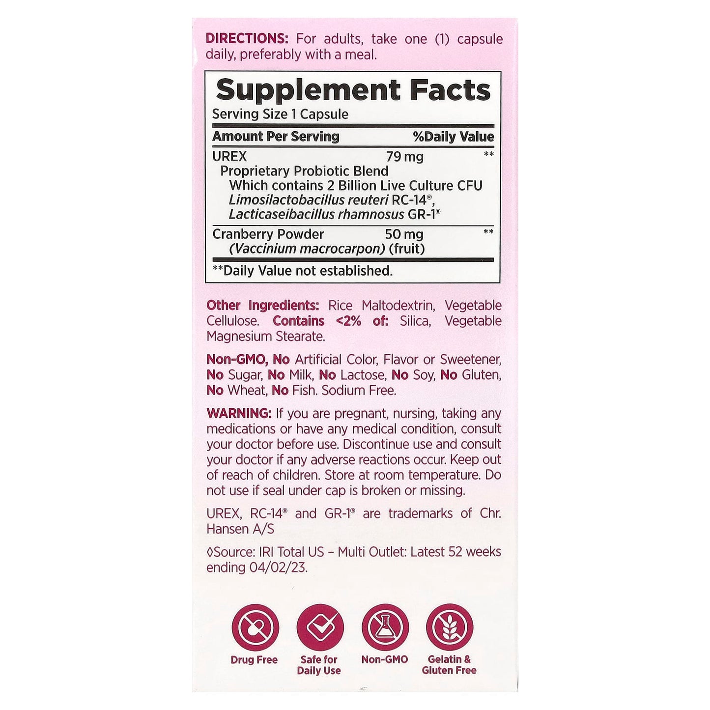 Nature's Bounty, Healthy pH Balance + Cranberry, 30 Capsules - Image 2