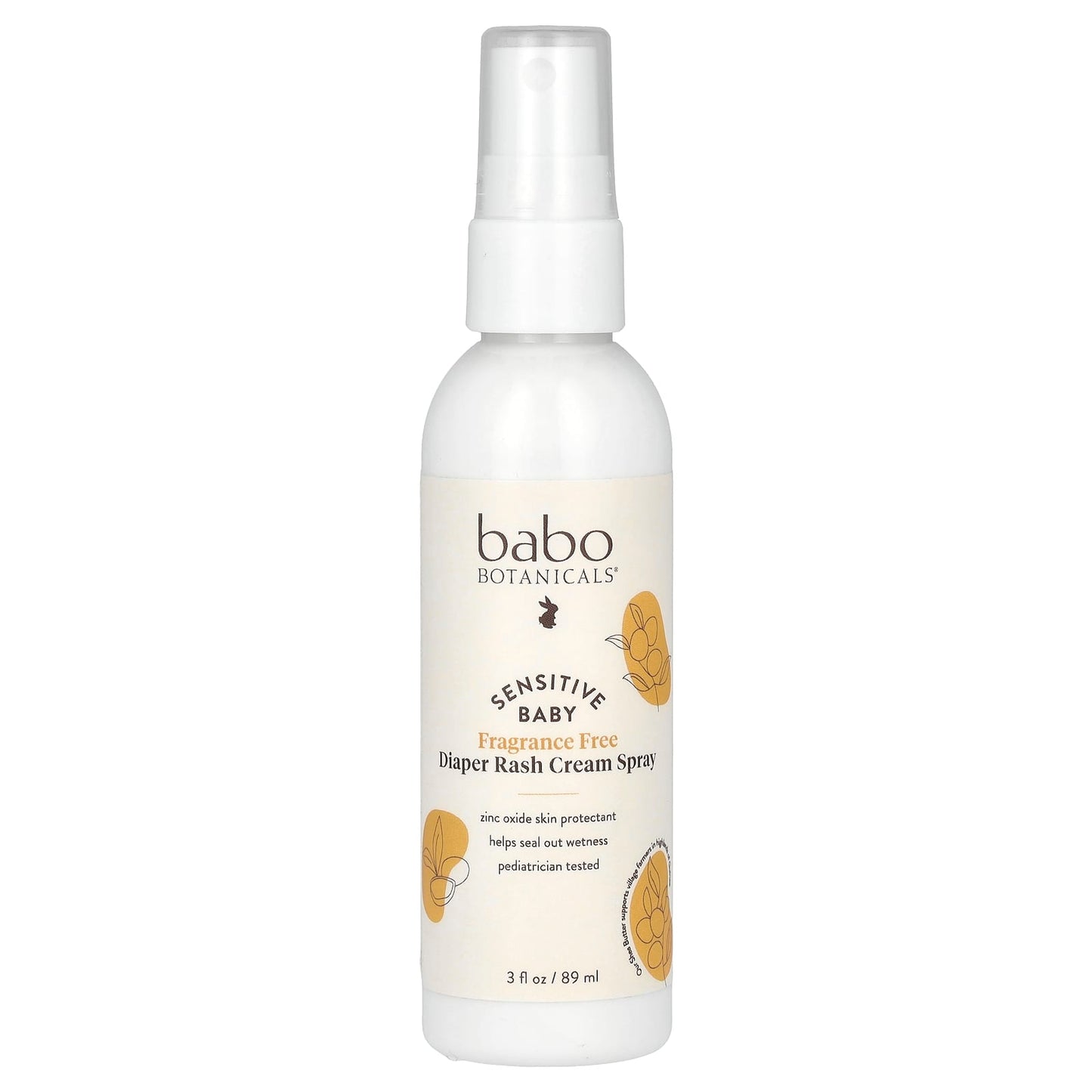 Fragrance-Free Diaper Rash Cream Spray by Babo Botanicals - 3 fl oz - Image 1