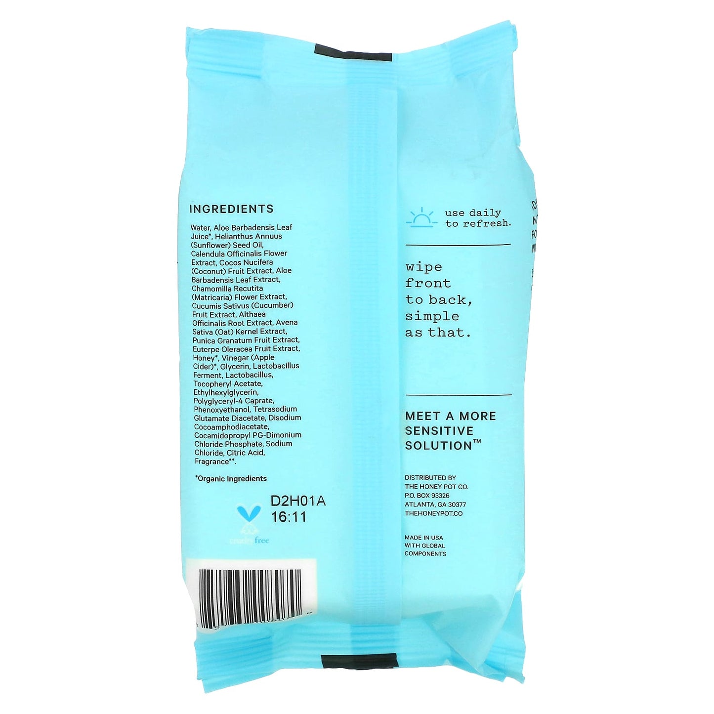 The Honey Pot Company, Sensitive Wipes, 30 Count - Image 2