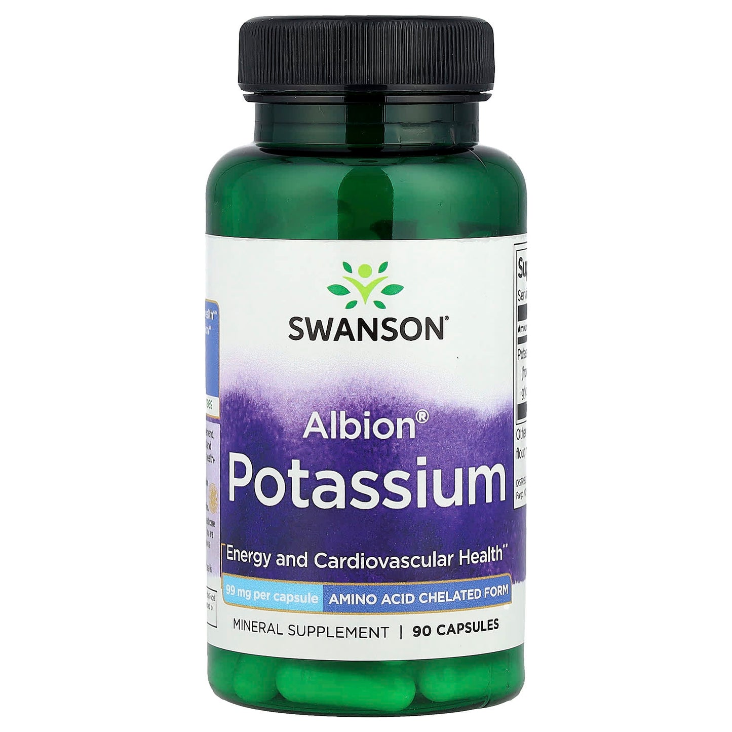 Swanson, Albion® Potassium, 99 mg, 90 Capsules - Image 1