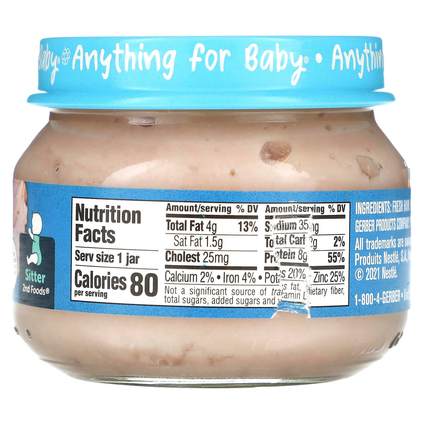 Gerber Baby Food - Ham and Gravy 2nd Foods, 2.5 oz - Image 2